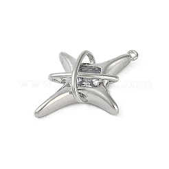 Латунные микропаве прозрачные подвески с фианитом KK-Z078-30P