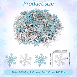200 шт. новогодняя снежинка бумажное конфетти&nbsp;DIY-CY0002-41
