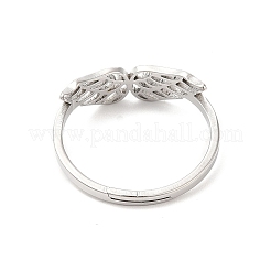 Anello regolabile in acciaio inossidabile 304 anti-ossidazione con ali cave per donna&nbsp;LS-RJEW-L107-033P