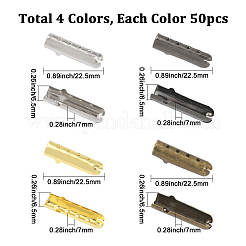 200 шт. 4-х цветные пряжки для шнурков из сплава колонн&nbsp;FIND-SP0004-68A