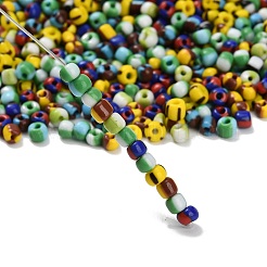 6/0 непрозрачные цвета просачиваться стеклянные бусины&nbsp;SEED-P002-16