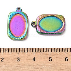 Placcatura ionica (ip) 304 impostazioni cabochon pendente in acciaio inossidabile&nbsp;STAS-K267-02RC