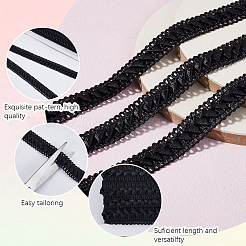 Полиэстеровая лента-сороконожка с плетением из кружева OCOR-WH20012-25A