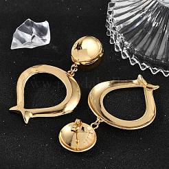 Овальные серьги-гвоздики из нержавеющей стали 304&nbsp;EJEW-L287-074G