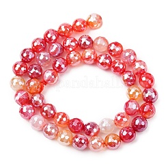 Brins de perles d'agate à bandes naturelles&nbsp;G-B191-A01-8mm