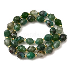 Натуральный зеленый бисер пряди оникс Агат G-D305-B04-01