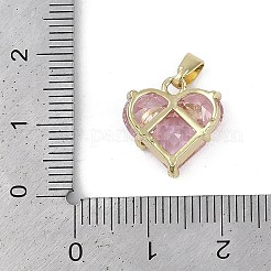 Breloques en laiton plaqué or 18 carat avec micro pavé de zircones cubiques&nbsp;X-KK-Z078-31G-01