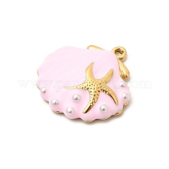 Подвески из нержавеющей стали 304 с эмалью&nbsp;STAS-P431-35B-G