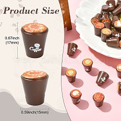 40 шт. смоляные кофейные модели украшений&nbsp;AJEW-CJ0001-74