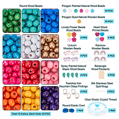 DIY-Set zum Basteln von Armbändern und Schlüsselanhängern aus Holzperlen&nbsp;DIY-PH0008-94