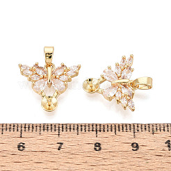 Подвески из латуни с фианитами и жемчугом KK-T079-51G