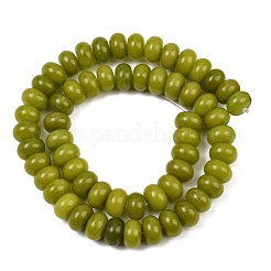 Gefärbt natürlichen weißen Jade Perlen Stränge&nbsp;G-G107-A47-01