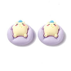 オペーク樹脂カボション  ベッドで寝ている子犬  レモンシフォン  19x21x8.5mm&nbsp;RESI-G036-D01