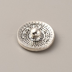 合金ラインストーンスナップボタン  アクセサリーのボタン  ツリー付きフラットラウンド  トパーズ  19x6.5mm  ノブ：5.5mm&nbsp;FIND-WH0150-30