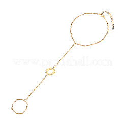 304 Edelstahl Sonnengliederkettenringarmbänder für Damen&nbsp;BJEW-TAC0055