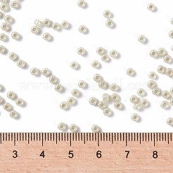 MIYUKIラウンドロカイユビーズ  日本製シードビーズ  （rr2358)シルバーライニングライトハニーオパール  8/0  3mm  穴：1mm  約422~455PCS /ボトル  10 G /ボトル&nbsp;SEED-JP0009-RR2358