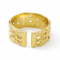 Anillo de acero inoxidable 304 con revestimiento iónico (IP) para mujer&nbsp;RJEW-C060-01G