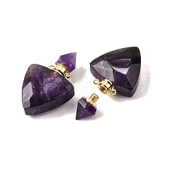 Кулоны для бутылочек с натуральным аметистом&nbsp;G-L623-10G-02