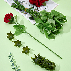 40 шт. 2 стиля пластиковый держатель для искусственного цветка и ветка для самостоятельного изготовления флористических композиций&nbsp;AJEW-SP0003-85