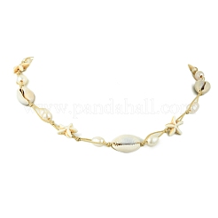 Ожерелья с подвесками из бирюзы и ракушек NJEW-TA00178