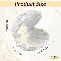Фарфоровая тарелка для украшений в форме ракушки AJEW-WH20080-08A