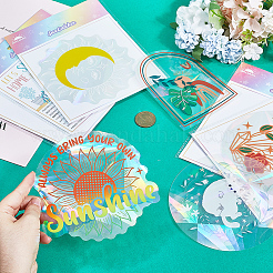 Домашнее животное радужное окно цепляется за наклейки&nbsp;DIY-WH0409-70H