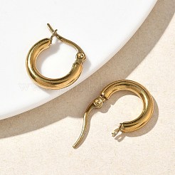 Pendientes de aro de acero inoxidable 304 para mujer&nbsp;EJEW-A159-01G