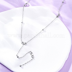 Ожерелья из нержавеющей стали 304 с буквой бесконечности Y&nbsp;NJEW-R026-21P