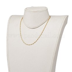真鍮製リンクチェーンブレスレット＆ネックレス＆アンクレットジュエリーセット  304ステンレススチール製金具付き  ゴールドカラー  18-1/8インチ（46cm）  10インチ（25.5cm）  8-1/4インチ（21cm）&nbsp;SJEW-JS01167