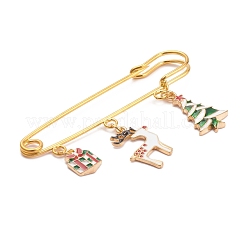 Broche de sécurité en fer sur le thème de noël&nbsp;JEWB-BR00045