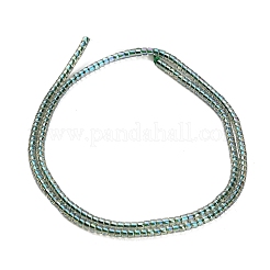 電気メッキガラスビーズセット  コラム  ディープスカイブルー  2~2.5x2mm  穴：0.6mm  約207~208個/連  14.13~14.29''（35.9~36.3センチメートル）&nbsp;GL-CBAA615-01E