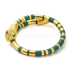 Браслеты из сплава змеи для женщин&nbsp;BJEW-Z135-01G-01