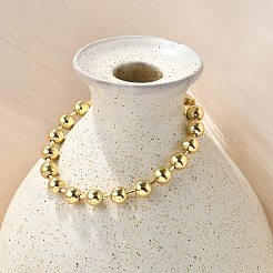 Браслеты из латуни с шариковой цепочкой для женщин BJEW-G676-01C-G