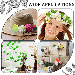 Искусственный лист из шелковой ткани ручной работы&nbsp;AJEW-WH20070-073