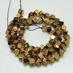 Non magnetici perle ematite sintetico fili&nbsp;G-K006-4mm-01