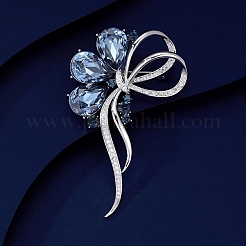 Spilla con strass in lega con fiocco per vestiti con zaino&nbsp;PW-WGA8CB2-01