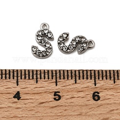 Подвески-буквы из нержавеющей стали 304 со стразами&nbsp;STAS-H240-24S-P