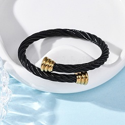 Pulseras de torsión de acero inoxidable 304 para mujer&nbsp;BJEW-P310-24MC01
