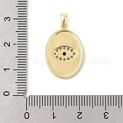 Подвески из латуни с микропаве из кубических цирконий и эмали&nbsp;KK-P300-26G