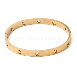 Шарнирные браслеты из нержавеющей стали 304 для женщин&nbsp;BJEW-D408-20G