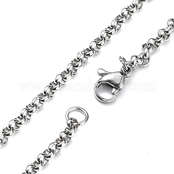 Collane con pendente in strass teschio con catene rolò&nbsp;NJEW-F309-01