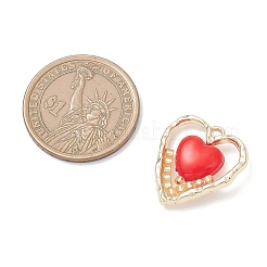 Подвески в форме сердца из стеклянного сплава с бусинами&nbsp;PALLOY-MZ01122