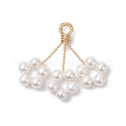 Подвески из круглых бусин с ракушечным жемчугом PALLOY-TA00323