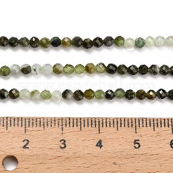 Нити бусин из натурального зеленого турмалина G-G302-A01-3mm