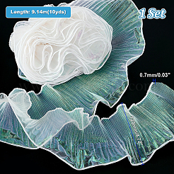 10 ярд плиссированной кружевной отделки из полиэстера OCOR-GA0001-72A
