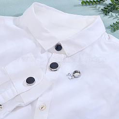 4 шт. 2 стиля запонки из латуни с черной эмалью&nbsp;BUTT-ME0001-07P