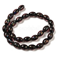 Нити стеклянных бусин из дихроичной фольги ручной работы&nbsp;DICH-U001-12G