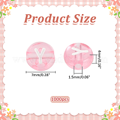 1000pcs perles acryliques transparentes&nbsp;TACR-ME0001-09A