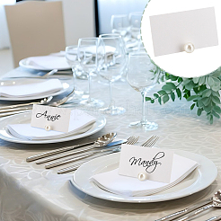 7 пара круглых сережек-гвоздиков из пластика и железа с имитацией жемчуга&nbsp;EJEW-GA0001-08