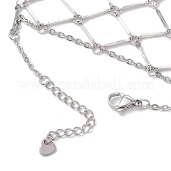 Латунные кабельные цепи кольца браслеты для женщин BJEW-JB11581-02